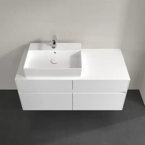 Villeroy & Boch Collaro Тумба под раковину, с подсветкой, 4 выдвижных ящика, 1200 x 548 x 500 mm, Glossy White / Glossy White C129B0DH