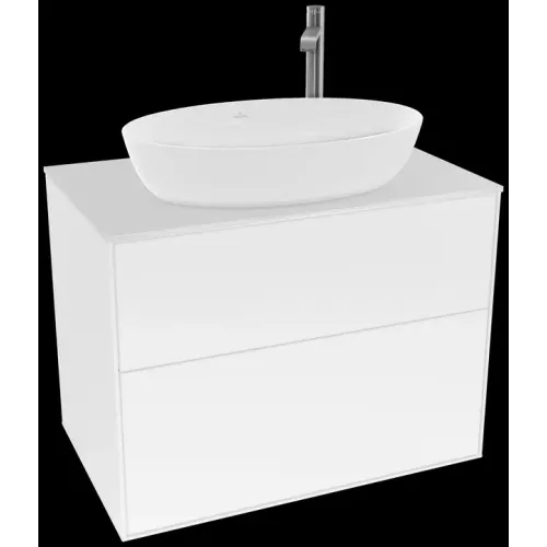 Villeroy & Boch Finion Тумба под раковину, 2 выдвижных ящика, 800 x 603 x 501 mm, Glossy White Lacquer F87100GF