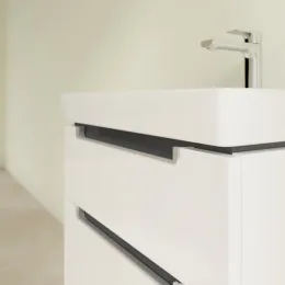 Villeroy & Boch Subway 2.0 Тумба под раковину, 2 выдвижных ящика, 587 x 590 x 454 mm, Glossy White A90900DH