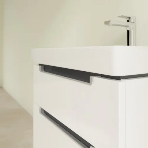 Villeroy & Boch Subway 2.0 Тумба под раковину, 2 выдвижных ящика, 587 x 590 x 454 mm, Glossy White A90900DH