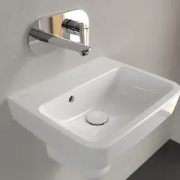 Villeroy & Boch O.novo Раковина компактная, 450 x 370 x 160 mm, Альпийский белый, с переливом 43444701