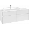 Villeroy & Boch Collaro Тумба под раковину, 4 выдвижных ящика, 1400 x 548 x 500 mm, Glossy White / Glossy White C08900DH