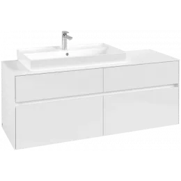 Villeroy & Boch Collaro Тумба под раковину, 4 выдвижных ящика, 1400 x 548 x 500 mm, Glossy White / Glossy White C08900DH