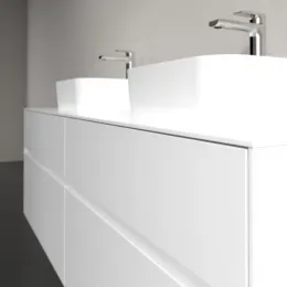 Villeroy & Boch Collaro Тумба под раковину, с подсветкой, 4 выдвижных ящика, 1600 x 548 x 500 mm, Glossy White / Glossy White C107B0DH