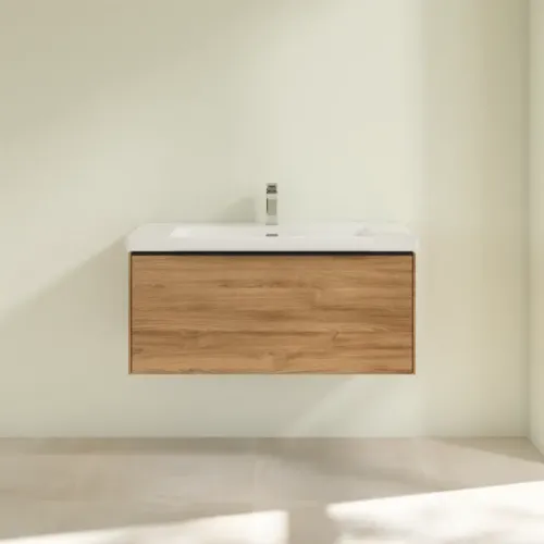 Villeroy & Boch Subway 3.0 Тумба под раковину, 1 выдвижной ящик, 973 x 429 x 478 mm, Oak Kansas C56901RH