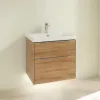 Villeroy & Boch Subway 3.0 Тумба под раковину, с подсветкой, 2 выдвижных ящика, 622 x 576 x 478 mm, Oak Kansas C576L0RH
