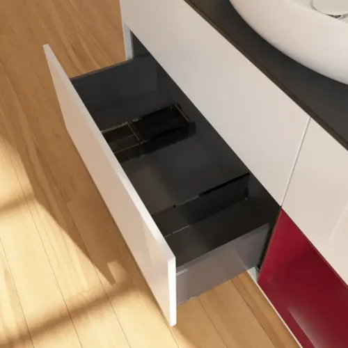 Villeroy & Boch Finion Тумба под раковину, с подсветкой, 3 выдвижных ящика, 1200 x 603 x 501 mm, Glossy White Lacquer / Peony Matt Lacquer GA72HBGF