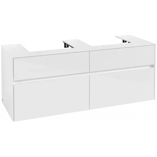 Villeroy & Boch Collaro Тумба под раковину, 4 выдвижных ящика, 1400 x 548 x 500 mm, Glossy White / Glossy White C07600DH