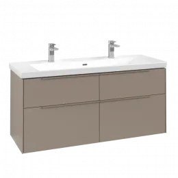 Villeroy & Boch Subway 3.0 Тумба под раковину, с подсветкой, 4 выдвижных ящика, 1272 x 576 x 478 mm, Taupe C602L2VM