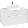 Villeroy & Boch Collaro Тумба под раковину, с подсветкой, 2 выдвижных ящика, 1000 x 548 x 500 mm, Glossy White / Glossy White C094B0DH