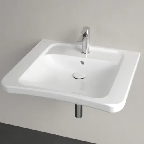 Villeroy & Boch ViCare Pаковина ViCare, 650 x 550 x 190 mm, Альпийский белый CeramicPlus, с переливом 517867R1
