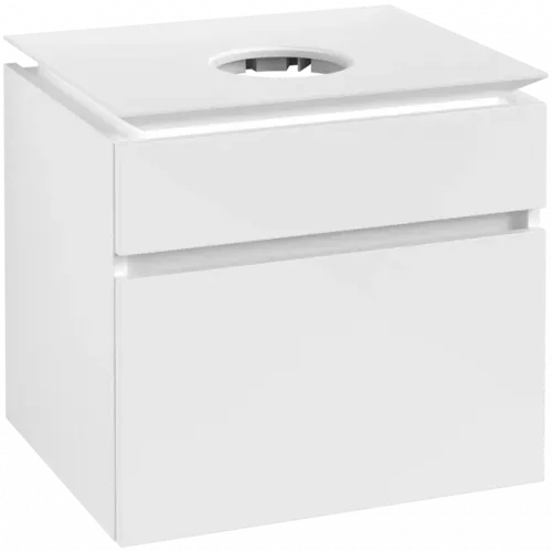 Villeroy & Boch Legato Тумба под раковину, 2 выдвижных ящика, 600 x 550 x 500 mm, Glossy White / Glossy White B56800DH