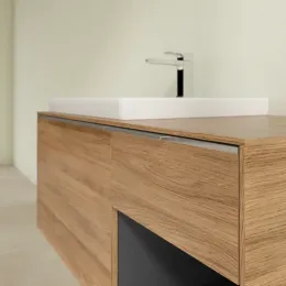 Villeroy & Boch Subway 3.0 Тумба под раковину, с подсветкой, 2 выдвижных ящика, 1001 x 423 x 516 mm, Oak Kansas / Oak Kansas C572L0RH