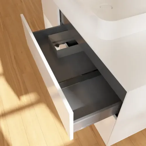 Villeroy & Boch Finion Тумба под раковину, с подсветкой, 3 выдвижных ящика, 1200 x 603 x 501 mm, Glossy White Lacquer / Glossy White Lacquer G411GFGF