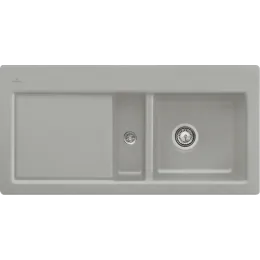 Villeroy & Boch Subway 60 flat Мойка, включая Комплект слива с ручным управлением, выкл Керамика, 965 x 475 mm, Fossil CeramicPlus 67121FKD