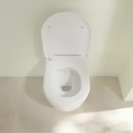 Villeroy & Boch Avento Сиденье с крышкой для унитаза SlimSeat, с функцией автоматического опускания (SoftClosing), со снимаемым сиденьем (QuickRelease), Альпийский белый 9M87S101