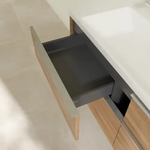 Villeroy & Boch Subway 3.0 Тумба под раковину, с подсветкой, 4 выдвижных ящика, 1272 x 576 x 478 mm, Oak Kansas C602L0RH