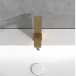 Смеситель Villeroy & Boch Architectura Square TVW12500100076 для раковины, золото сатинированное TVW12500100076