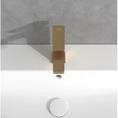 Смеситель Villeroy & Boch Architectura Square TVW12500100076 для раковины, золото сатинированное TVW12500100076