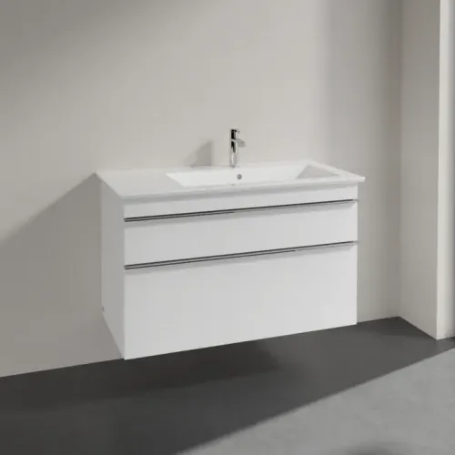 Villeroy & Boch Venticello Тумба под раковину, 2 выдвижных ящика, 953 x 590 x 502 mm, Glossy White / Glossy White A92801DH