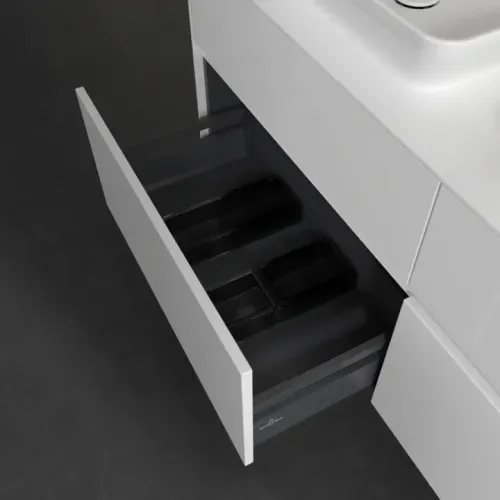Villeroy & Boch Collaro Тумба под раковину, 4 выдвижных ящика, 1400 x 548 x 500 mm, Glossy White / Glossy White C11900DH