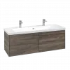 Villeroy & Boch Subway 3.0 Тумба под раковину, с подсветкой, 2 выдвижных ящика, 1272 x 429 x 478 mm, Stone Oak C601L0RK