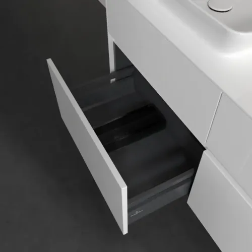 Villeroy & Boch Collaro Тумба под раковину, с подсветкой, 4 выдвижных ящика, 1200 x 548 x 500 mm, Glossy White / Glossy White C113B0DH