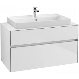 Villeroy & Boch Collaro Тумба под раковину, 2 выдвижных ящика, 1000 x 548 x 500 mm, Glossy White / Glossy White C02000DH