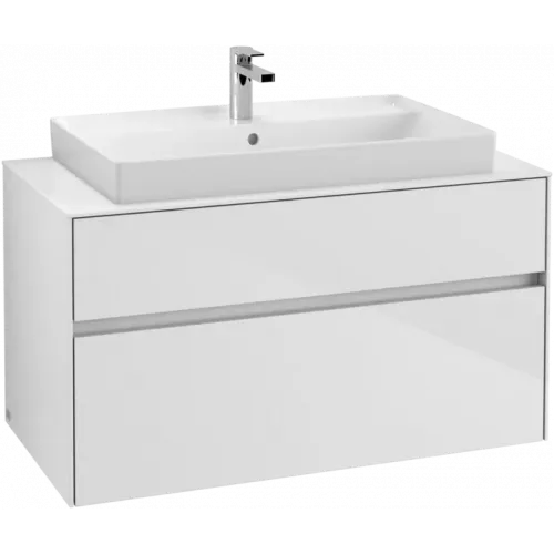 Villeroy & Boch Collaro Тумба под раковину, 2 выдвижных ящика, 1000 x 548 x 500 mm, Glossy White / Glossy White C02000DH