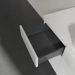 Villeroy & Boch Legato Тумба под раковину, 5 выдвижных ящиков, 1400 x 550 x 500 mm, Glossy White / Glossy White B76000DH