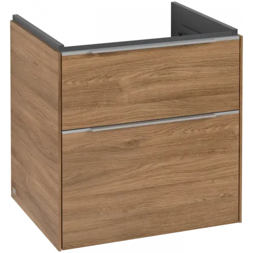 Villeroy & Boch Subway 3.0 Тумба под раковину, с подсветкой, 2 выдвижных ящика, 572 x 576 x 478 mm, Oak Kansas C578L0RH