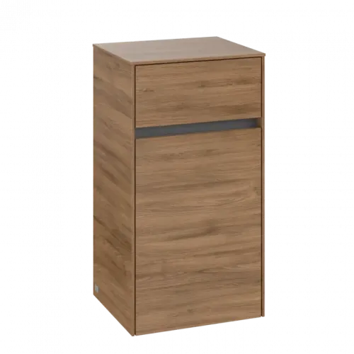 Villeroy & Boch Collaro Шкаф Боковой, 1 дверь, 1 выдвижной ящик, 404 x 748 x 349 mm, Oak Kansas C03201RH