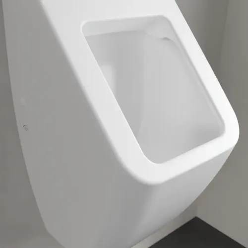 Villeroy & Boch Venticello Писсуар, с отверстиями для крепежа крышки, Скрытый подвод воды, 285 x 320 mm, Stone White CeramicPlus 5504R1RW