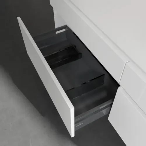 Villeroy & Boch Legato Тумба под раковину, 4 выдвижных ящика, 1600 x 550 x 500 mm, Glossy White / Glossy White B67500DH