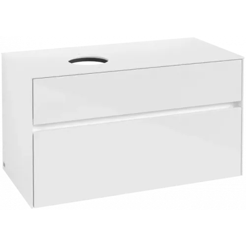 Villeroy & Boch Collaro Тумба под раковину, 2 выдвижных ящика, 1000 x 548 x 500 mm, Glossy White / Glossy White C03900DH