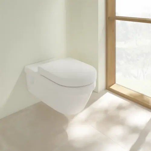 Villeroy & Boch ViCare Унитаз с открытым смывным краем ViCare, настенный, Альпийский белый 5649R001