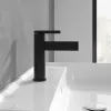 Villeroy & Boch Dawn Смеситель для раковины однорычажный без Выдвижной механизм слива, Черный матовый TVW106103151K5
