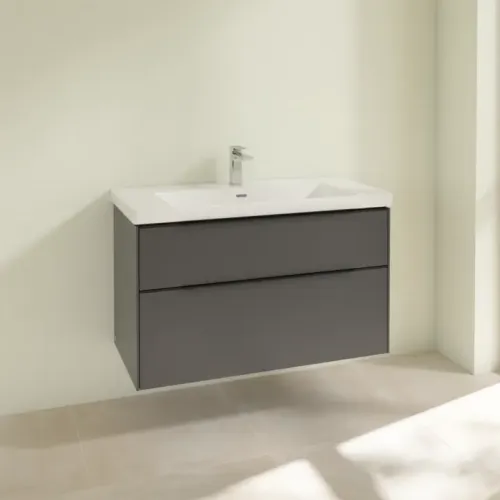 Villeroy & Boch Subway 3.0 Тумба под раковину, 2 выдвижных ящика, 973 x 576 x 478 mm, Graphite C57001VR