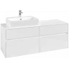 Villeroy & Boch Collaro Тумба под раковину, с подсветкой, 4 выдвижных ящика, 1400 x 548 x 500 mm, Glossy White / Glossy White C132B0DH