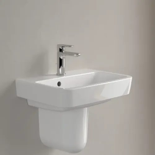 Villeroy & Boch O.novo Раковина компактная, 500 x 370 x 160 mm, Альпийский белый CeramicPlus, с переливом 434450R1