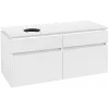 Villeroy & Boch Legato Тумба под раковину, 4 выдвижных ящика, 1200 x 550 x 500 mm, Glossy White / Glossy White B58000DH