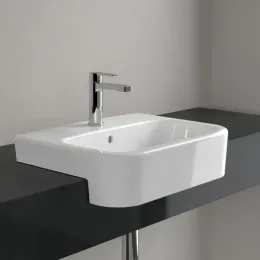 Villeroy & Boch Architectura Полувстраиваемая раковина, 550 x 430 x 170 mm, Альпийский белый CeramicPlus, с переливом, нешлифованный 419055R1