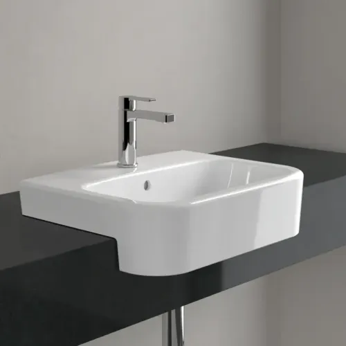 Villeroy & Boch Architectura Полувстраиваемая раковина, 550 x 430 x 170 mm, Альпийский белый CeramicPlus, с переливом, нешлифованный 419055R1