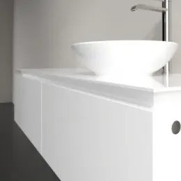 Villeroy & Boch Legato Тумба под раковину, 2 выдвижных ящика, 1400 x 380 x 500 mm, Glossy White / Glossy White B58900DH
