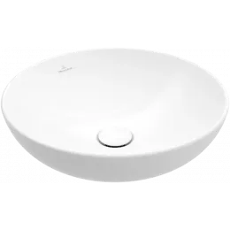 Villeroy & Boch Loop & Friends Раковина для установки на столешницу, 380 x 380 x 120 mm, Альпийский белый, с переливом 4A450001