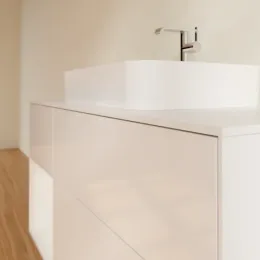 Villeroy & Boch Finion Тумба под раковину, с подсветкой, 3 выдвижных ящика, 1200 x 603 x 501 mm, Glossy White Lacquer / Glossy White Lacquer G411GFGF