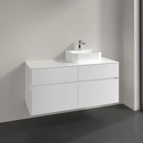 Villeroy & Boch Collaro Тумба под раковину, 4 выдвижных ящика, 1200 x 548 x 500 mm, Glossy White / Glossy White C09900DH