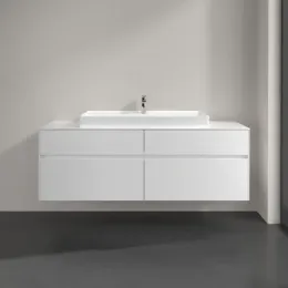 Villeroy & Boch Collaro Тумба под раковину, с подсветкой, 4 выдвижных ящика, 1600 x 548 x 500 mm, Glossy White / Glossy White C031B0DH