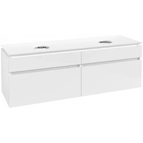 Villeroy & Boch Legato Тумба под раковину, 4 выдвижных ящика, 1600 x 550 x 500 mm, Glossy White / Glossy White B60000DH