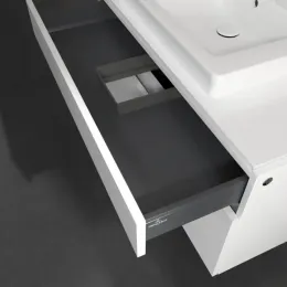 Villeroy & Boch Legato Тумба под раковину, с подсветкой, 2 выдвижных ящика, 1000 x 550 x 500 mm, Glossy White / Glossy White B681L0DH